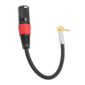Miniatyrbillede 3 af 3: TRS Han til XLR Han Kabel 90 Grader Stereo Mikrofon Aux-Ledning til Computere MP3 DVD 0,5m