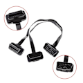 Miniatyrbillede 2 af 5: 16 Pin Obd2 Han-til-dobbelt Hun Splitter Flad Tynd Y-stik Forlængerkabel-mxbc