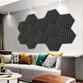 Miniatyrbild 3 av 5: 12 Pack Hexagon Ljudabsorberande Skumplattor, Studio Skumplattor Avsedda För Absorption För Hemma