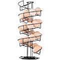 Miniatyrbillede 1 af 5: Ægdispenser, ægspiral i rustfrit stål spiraldesign, ægstativ opbevaring til ca. 30 - 36 æg, sort