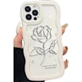Pikkukuva 1 / 5: Läpinäkyvä kuori iPhone 16 Pro Max -puhelimelle, Söpö yksinkertainen aaltoileva kehys Slim Fit Iskunkestävä puhelimen suojus Läpikuultava Pehmeä Söpö suojaava T
