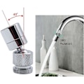 Miniatyrbillede 3 af 5: 360° Drejelig Vandhane Luftblander Messing 2 Positioner Justerbar Køkkenarmatur Filter Bubler med Dyseadapter - til Vandhaner med M22 Udvendigt Gevind Dyse elle...