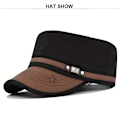 Miniatyrbilde 1 av 3: 1 stk. Flat Top Hatt, Solbeskyttende Flat Cap for Menn Kvinner