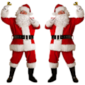 Miniatyrbild 3 av 5: Högkvalitativ Jultomtekostym 7-delad Set, Jultomtekostym för Vuxna, Rollspel, Jultomtekostym Plus Jultomte XL-2xL (large size)