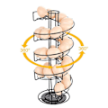 Miniatyrbillede 3 af 5: Ægdispenser, ægspiral i rustfrit stål spiraldesign, ægstativ opbevaring til ca. 30 - 36 æg, sort