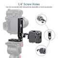 Miniatyrbild 4 av 5: DSLR-kamerans L-fäste Vertikal Horisontell Växling Stativ Snabbkopplingsplatta För Stabilisator Stativ