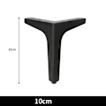 Pikkukuva 2 / 4: 4 kpl Huonekalujalat Metalliset Huonekalujalat T-muotoiset Moderni Sovan Jalat Rauta Kaappi Pöytä Työpöytä Sänky Jakkarat Vaihto Osilla (musta 10cm)