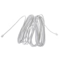 Miniatyrbillede 4 af 4: 9M 30ft RJ11 6P2C Modulær Telefonkabel Hvid