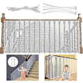 Miniatyrbillede 2 af 5: Børnesikkerhedsnet, Baby Balkon og Trappe Sikkerhedsnet, 9.84 x 2.59FT Justerbar Robust Trappe Gelænder Net Beskyttelsesnet til Børn og T