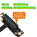Miniatyrbild 5 av 5: 270 Graders M.2 NGFF Dubbelnyckel A-E till PCI-E 4X Adapter Konverteringskabel för PCI-E Testare Förlängare