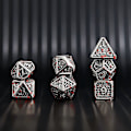 Miniatyrbillede 3 af 5: 7 stk. Blodsprøjt Terninger Sæt, Metal Blodplettet Polyhedrisk Terninger Metal 7-Terning Sæt til Bordspil