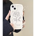 Pikkukuva 4 / 5: Läpinäkyvä kuori iPhone 16 Pro Max -puhelimelle, Söpö yksinkertainen aaltoileva kehys Slim Fit Iskunkestävä puhelimen suojus Läpikuultava Pehmeä Söpö suojaava T