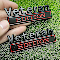 Pikkukuva 1 / 3: 2pack Veteran Edition Auton Tarra Embleemi 3d Kirjaimet Merkki Ulkopuoli Auto Kuorma-auto Tarrat, Hauskat Kirjaimet Tarrat Sopivat Ajoneuvoon, Kuorma-autoon, Suv:iin, Oven Koristeluun