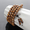 Miniatyrbild 4 av 4: 8mm 108 Pärlor Sandelträ Buddhistisk Bön Mala Halsband Armband - Beau