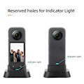Miniatyrbillede 5 af 5: Stativfod til Insta360 X3 Desktop Anti-slip 1/4 Skrue Fastgørelsesbeslag Panoramisk Action Kamera Holder Til Insta 360x3 Tilbehør