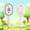 Elektrisk Spray Hårkam - Eterisk Olja Diffuser Hårbottenmassager - Antistatisk White