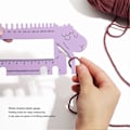 Miniatyrbillede 5 af 5: 4 stk. Strikkepinnemåler Multifunktionel Sød Fåre Design Høj Præcision Hæklenål Lineal til Hjemmemåling YEMAA