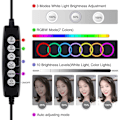 Miniatyrbilde 4 av 5: PULUZ 10,2 tommers 26 cm RGBW-dimbar LED-ringlys