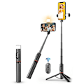 Miniatyrbillede 1 af 5: Drejeligt Fyldlys Tripod Selfie Stick Telefonholder