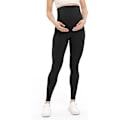 Miniatyrbillede 2 af 5: Graviditets Leggings med Blød Maveunderstøttelse Elastisk Justerbar Højtaljet Graviditetsbukser Yoga Pyjamas - Sort