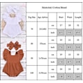 Miniatyrbild 3 av 3: Nyfödd flicka sommar kläder set jumpsuit spädbarn romper pannband outfit