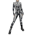 Miniatyrbilde 1 av 3: Halloween Robot Langarmet Jumpsuit Maskerade Festdrakt Kostyme