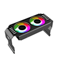 Pikkukuva 1 / 5: Tietokoneen RAM-muistin jäähdytin PC DDR4 DDR5 Overlock Dual ARGB Sync PWM-tuulettimet Alumiini RGB-jäähdytyssäteilijä(a)
