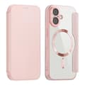 iPhone 17 läderfodral med MagSafe och RFID stöldskydd pink