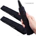 Miniatyrbillede 5 af 5: Sort Bomulds Håndklædegreb Superabsorberende Håndklæde Tennis Racket Overgrip Anti-Skrid Sikkerhedsbånd Tape Racketgreb Pro Overgrip