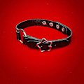 Miniatyrbillede 3 af 5: Sort stilful sød og cool ring hjerte spænde læder krave PU læder choker halskæde