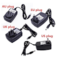 Miniatyrbild 2 av 5: 18V 1A 2A 2,5A 3A AC/DC-adapter, strömadapter, laddare för LED-ljusremsor, CCTV, router, 5,5x2,1-2,5 mm hane-kontakt, US/UK/EU/AU-kontakt