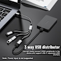 Miniatyrbild 4 av 5: Bärbar förlängningssladd USB-kabeldelare OTG USB Typ C Hub-förlängningar Hög hastighet Överföring Multi Splitter Adapter 4 portar