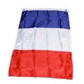 Miniatyrbild 1 av 2: Flagga - Frankrike - Dubbelsidig tryckt flagga - Slitstark polyester - Metallöglor - Multisport