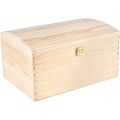 Miniatyrbillede 1 af 4: Creative Deco Large Chest Juleopbevaringsboks i umalet træ | 34,5 x 25 x 19,2 cm omålad