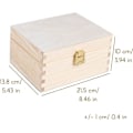 Pikkukuva 4 / 4: Creative Deco puinen säilytyslaatikko, jossa lukko | 21,4 x 13,8 x 10 cm | Säilytysarkku | Puinen laatikko | Puinen laatikko omålad