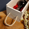 Miniatyrbillede 3 af 4: CREATIVE DECO hvid vinkasse i træ - 36 x 11 x 9,8 cm - Tilpasset opbevaring Vit