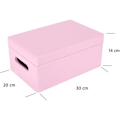 Miniatyrbillede 3 af 4: Træopbevaringsboks til at dekorere Pink - Creative Deco - 30 x 20 x 14 cm - Naturlig - Box Crate Trunk Tool Rosa