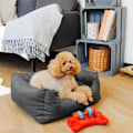 Miniatyrbild 2 av 4: Creative Pets Dog Cushion 55 x 45 x 19 cm Grå | Maskintvättbar hundsäng | Liten och medelstor hund | Mjuk och antistress Mörkgrå