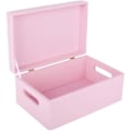 Miniatyrbillede 1 af 4: Træopbevaringsboks til at dekorere Pink - Creative Deco - 30 x 20 x 14 cm - Naturlig - Box Crate Trunk Tool Rosa