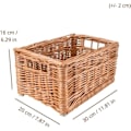 Miniatyrbillede 4 af 4: Flettet opbevaringskurv - KREATIVT HJEM - 30 x 20 x 16 cm - Brun - Håndvævet kastanj
