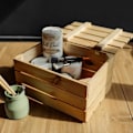 Miniatyrbillede 2 af 4: Opbevaringskasse - Creative Deco - Vintage - 40 x 30 x 22 cm - Massivt træ - Brun kastanj