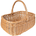 Miniatyrbillede 1 af 4: Flettet kurv med håndtag - KREATIVT HJEM - Påske - Brun - 36 x 26 x 31 cm - Håndlavet - Voksen kastanj