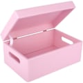 Miniatyrbillede 2 af 4: Træopbevaringsboks til at dekorere Pink - Creative Deco - 30 x 20 x 14 cm - Naturlig - Box Crate Trunk Tool Rosa