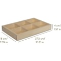 Miniatyrbillede 2 af 4: Organizer med 6 rum - Creative Deco - 27,5 x 18 x 4 cm (+-- 0,5 cm) Beige