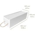Pikkukuva 4 / 4: CREATIVE DECO valkopuinen viinilaatikko - 36 x 11 x 9,8 cm - Mukautettava säilytystila Vit