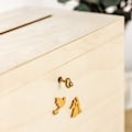 Miniatyrbillede 3 af 4: Naturlig trækuvertæske - KREATIV DECO - Bryllupsurne - Æske til brevminde Beige