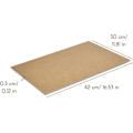 Pikkukuva 4 / 4: Raakapuulevylevy - Creative Deco - 3 x A3 MDF 420 x 300 x 3 mm Naturlig