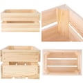 Miniatyrbillede 4 af 4: Opbevaringsboks i naturligt træ - CREATIVE DECO - 30 x 20 x 15 cm - Vintage trækasse Beige