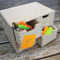 Miniatyrbillede 3 af 4: Mini trækommode - Creative Deco - 4 skuffer - Perfekt beige kommode til at dekorere og male Beige