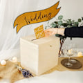 Pikkukuva 2 / 4: Luonnonpuinen kirjekuorilaatikko - CREATIVE DECO - Hääuurna - Kirjemuistolaatikko Beige